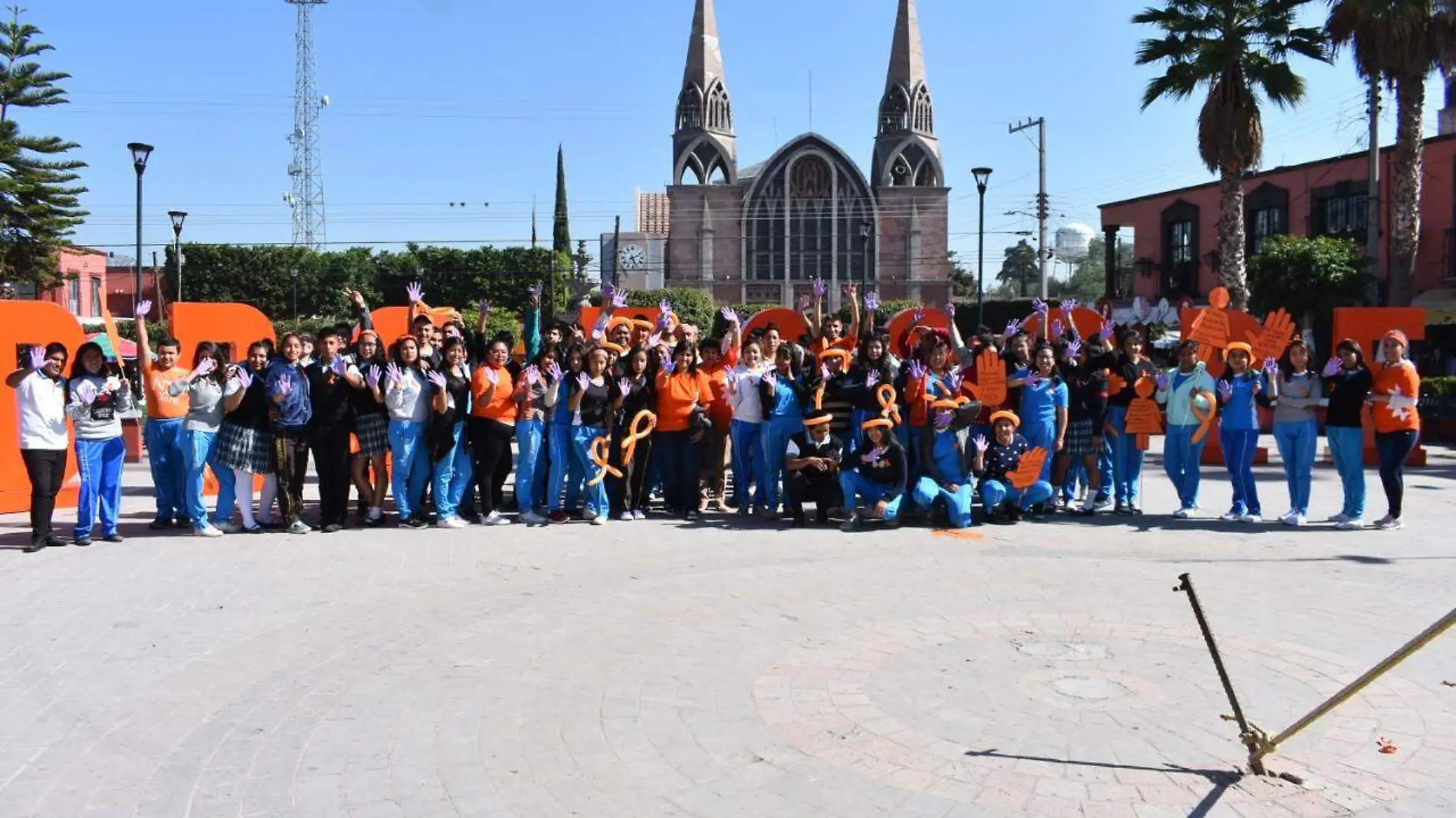 Conmemoran del Día Internacional de la Eliminación de la Violencia contra las Mujeres y Niñas, en Pedro Escobedo. Foto Especial